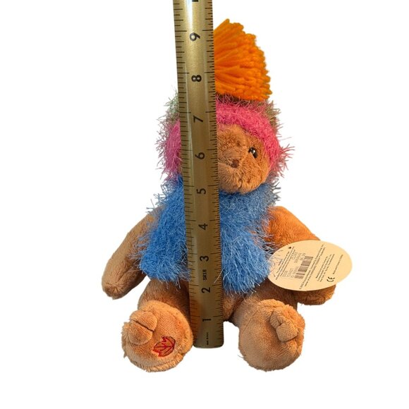 Cherished Teddies Vintage 2002 Plush Bear Enesco Commonwealth Fuzzy Scarf Hat - Picture 10 of 10